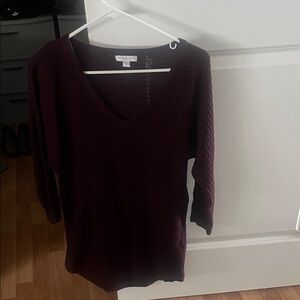 New York & Company Deep Purple V-Neck Sweater. New without tags.